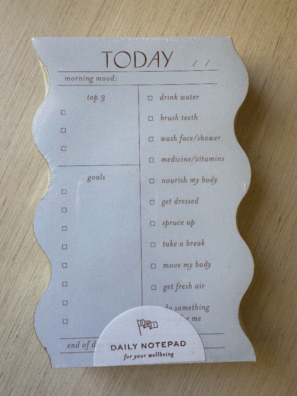 NWT Designworks Ink Wavy Daily Notepad Cloud